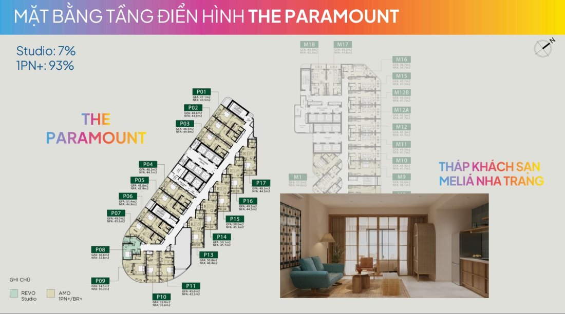 Mặt bằng tầng điển hình Paramount